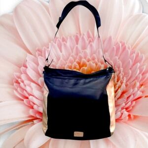 👜CÉLINE DION Vintage Black & Silver Shoulder Bag